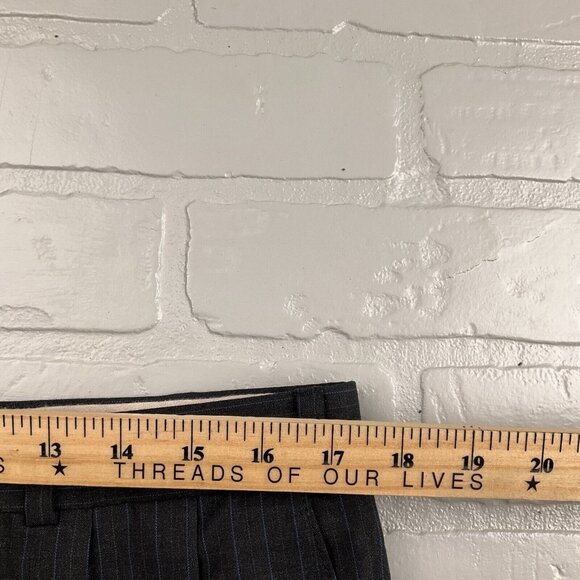 Ralph Lauren Chaps Suit Men 42 34Wx28L Gray Blue Pinstripe Cashmere‎ Wool Canada - Picture 16 of 16